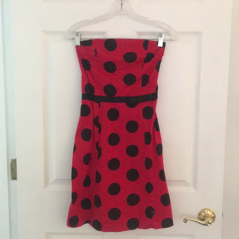 POLKA DOT STRAPLESS GIRLS DRESS
